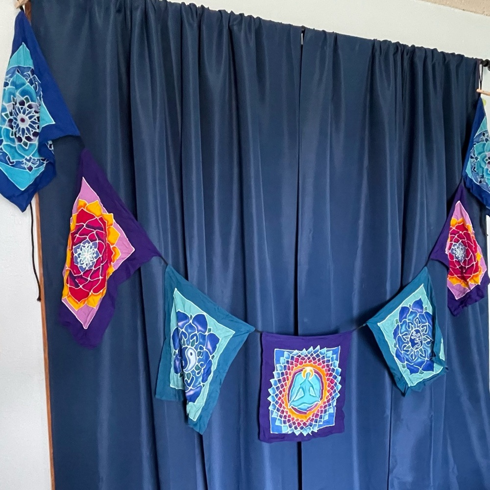 Batik yoga/prayer flags